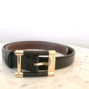 Burberry brown grain leather 90’ with golden bkl
